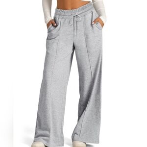 Women's Gray Wide-Leg Pants